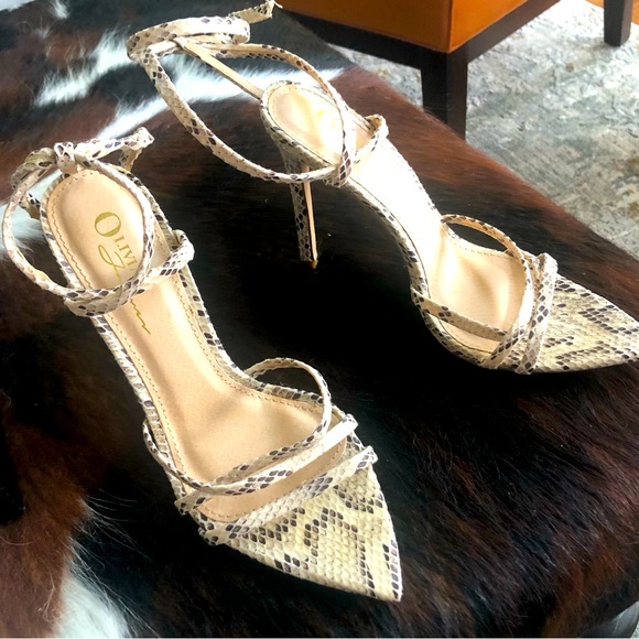 Olivia Animal Print Strappy Tie up Sandals -  Pristine Sz 8 - Picture 8 of 15